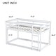 preview thumbnail 6 of 9, Rubber Wooden Twin over Twin Bunk Bed with Ladder, Strengthened Slats