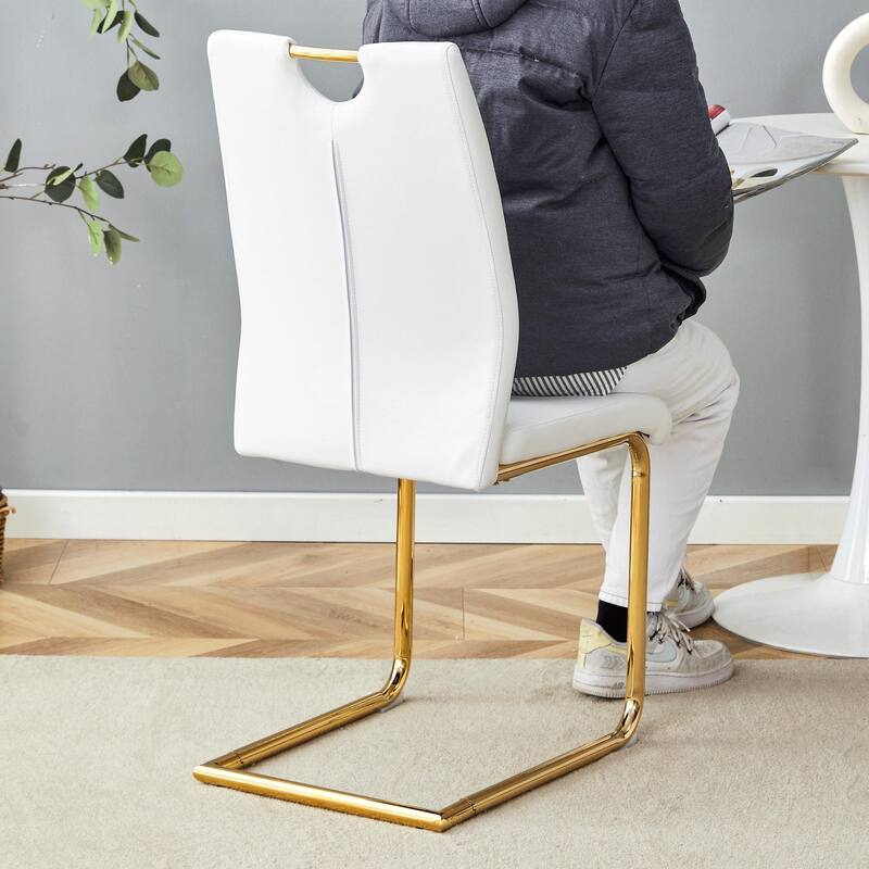 Dining Chairs With Gold Metal Chair Legs (Set Of 6)