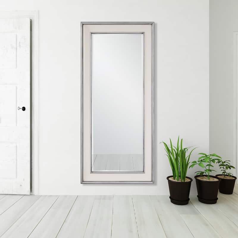 Uttermost 32 x 70 Metallic Trim Leaner Mirror - 32"W x 70"H x 2"D