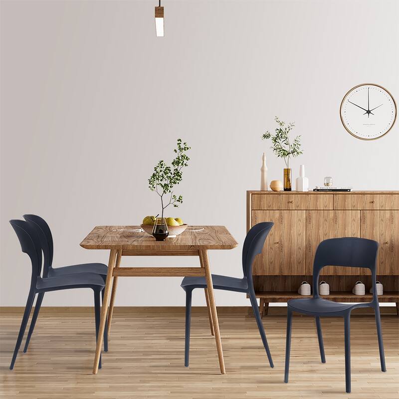 Porthos Home Brody Stackable Plastic Dining Chairs (Set of 2)