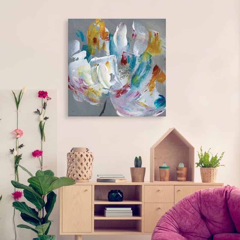 Tye Dye Flower by Katrina Craven Canvas Art Print