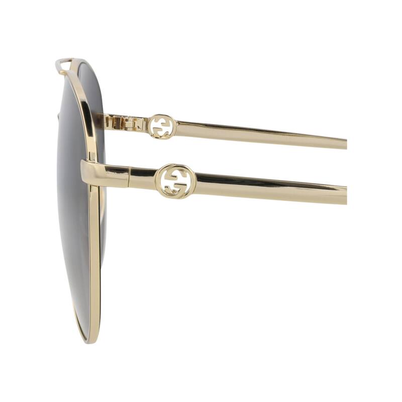 Gucci Aviator-Frame Metal Sunglasses