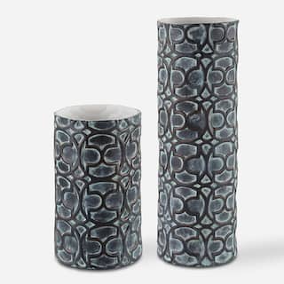 Uttermost Baltra Bronze Patina Vases, Set Of 2