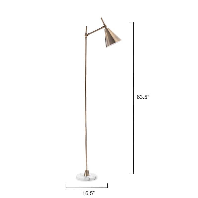 Alden Decor Frasier Iron Floor Lamp, Brass