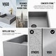 preview thumbnail 13 of 11, VIGO Alhambra 15"L x 15"W x 5"H Concreto Stone Square Bathroom Vessel Sink