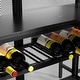 preview thumbnail 6 of 7, Moasis Home Bar Unit L-shape Liquor Bar Table with 2-Tier Storage and Shelves