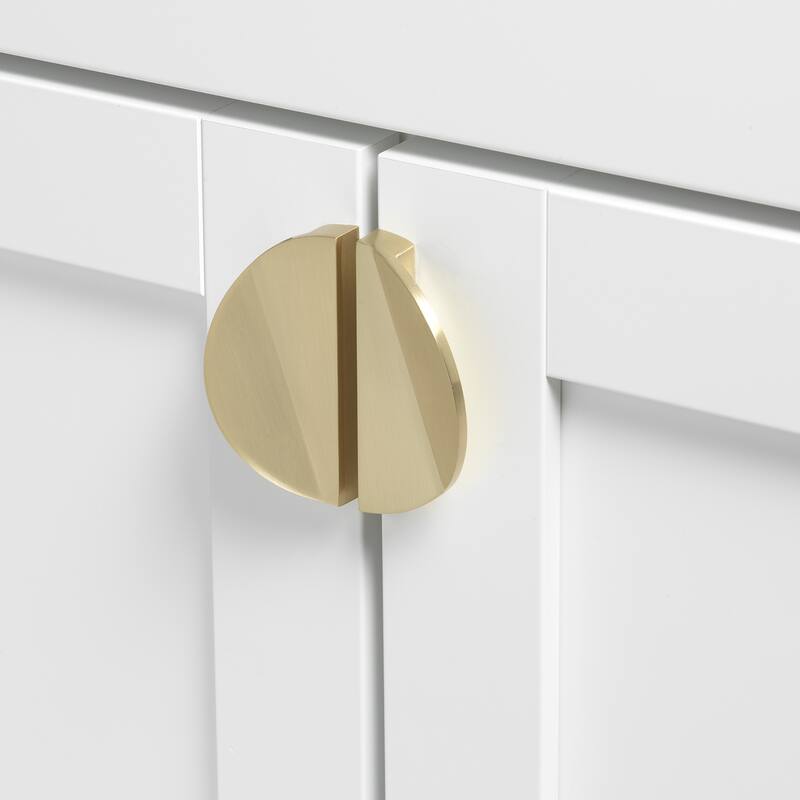 GlideRite 1.5 inch Semi Circle Drawer Cabinet Knob, 4844-CHPG