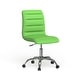 preview thumbnail 62 of 76, Ripple Armless Mid Back Vinyl Office Chair Green