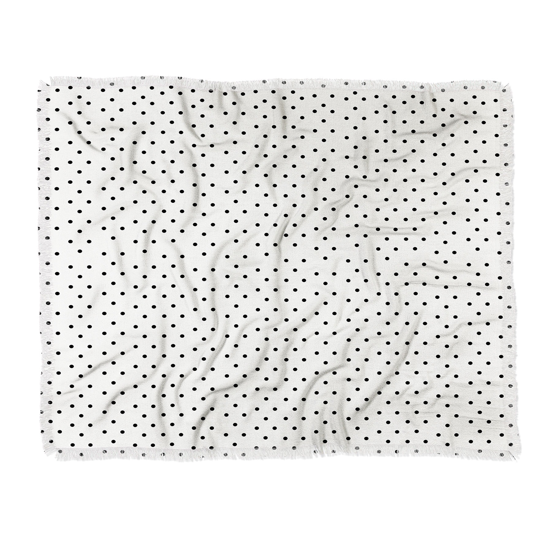 Black and white polka dot throw blanket clearance