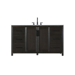 Elegant Lighting VF29560 Alina 60" Free Standing Single Basin Vanity