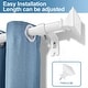 preview thumbnail 30 of 34, Modern Square Urn Adjustable Drapery Curtain Rod with Clip Rings