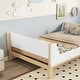 preview thumbnail 21 of 32, Wooden platform bed with headboard and footboard