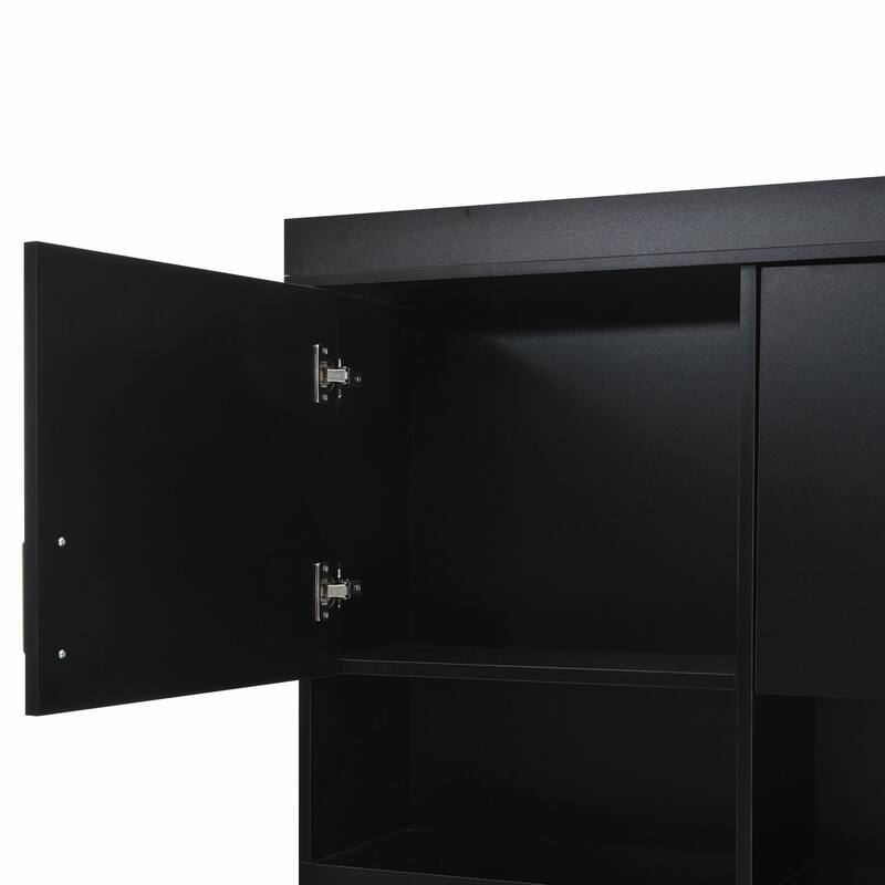 75" Entryway Hall Tree with Bench and Storage - 5-in-1 Modern Design