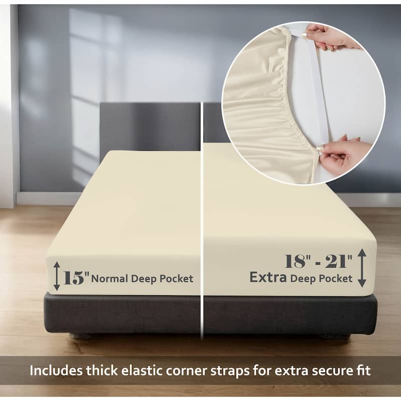 Superior Egyptian Cotton 1000 TC Deep Pocket Sheet Set