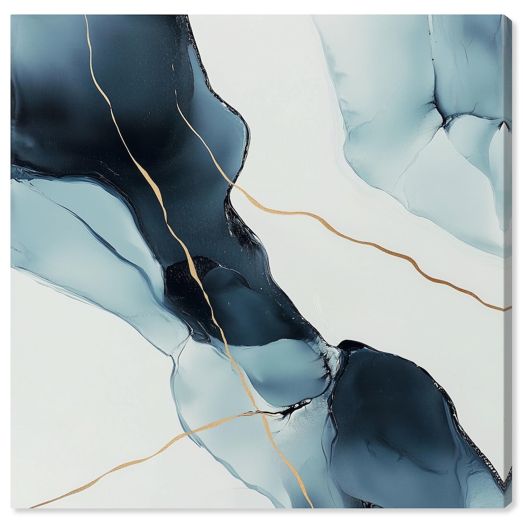 Cerulean Flow I Canvas by Art Remedy, Gallery Wrapped