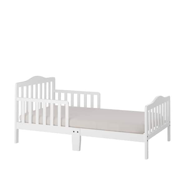 Toddler Bed Classic Design Wood Bed Frame With Two Side Guardrails Overstock 31747563