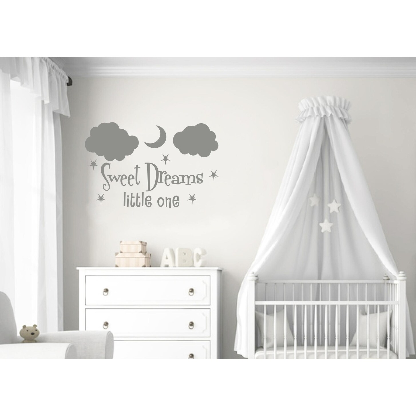 Sweet Dreams Little One Wall Decal Nursery Quote Bed Bath