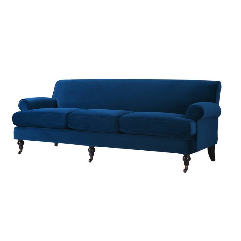 Alana Lawson 88 Inch Living Room Sofa – Three Cushion Couch with Rolled Arms and Tight Back – Minimal Assembly Required