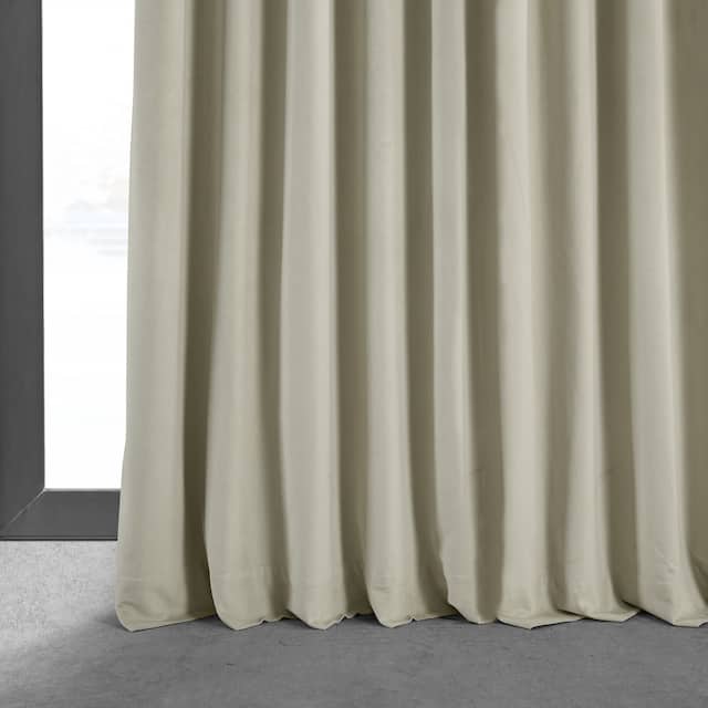 Exclusive Fabrics Signature Extra Wide Blackout Velvet Curtain (1 Panel)