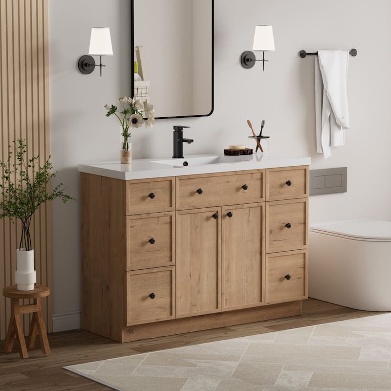 36"/48"/60"/72" Bathroom Vanity Set with Sink & Faucet