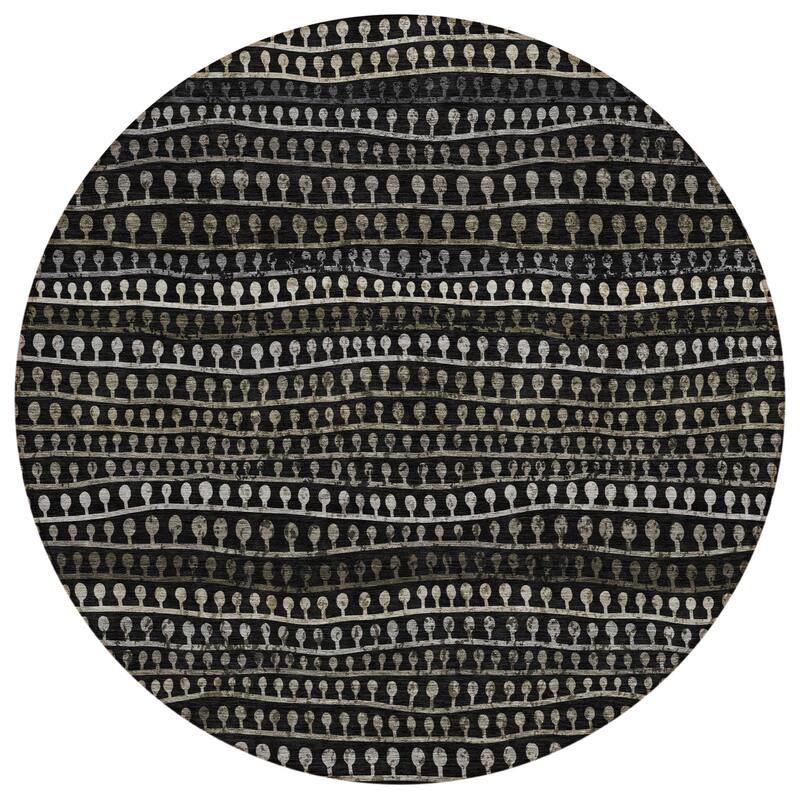 Machine Washable Indoor/ Outdoor Chantille Modern Stripe Lolly Rug