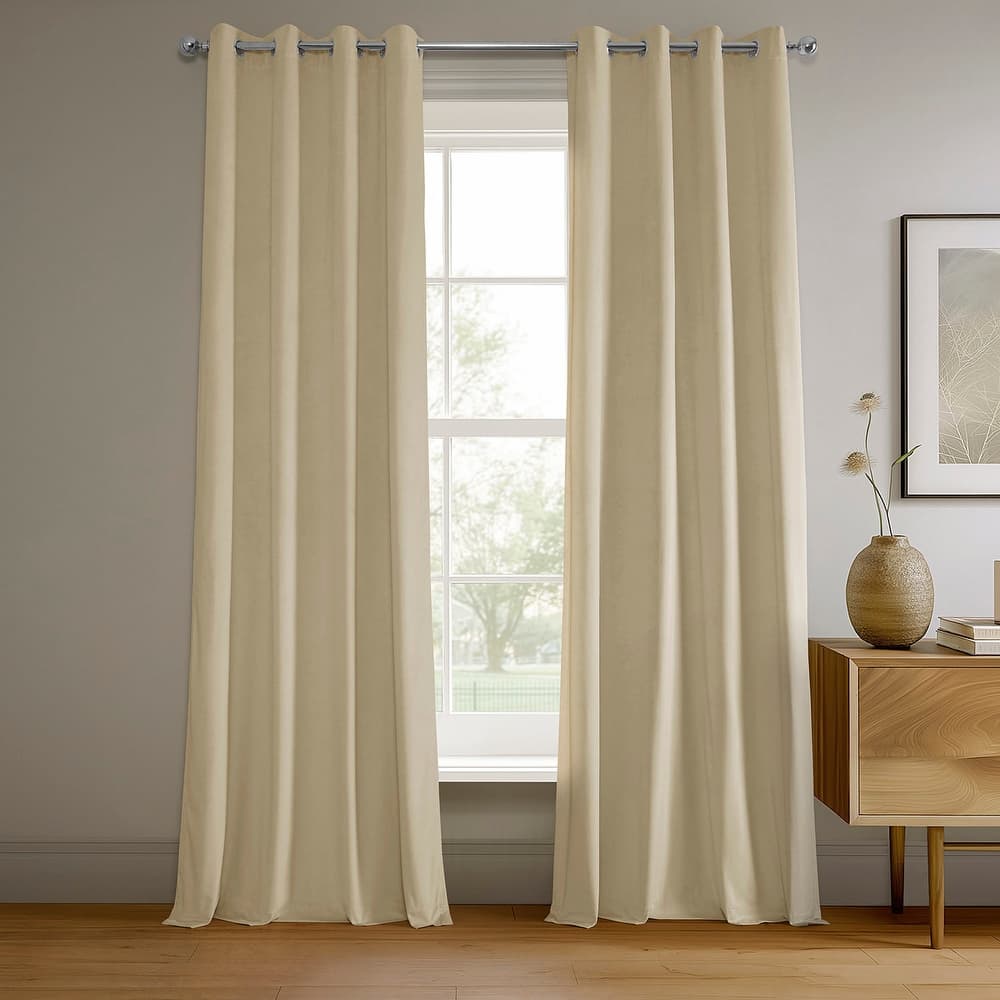 Exclusive Fabrics Signature Grommet Velvet Blackout Curtain (1 Panel)