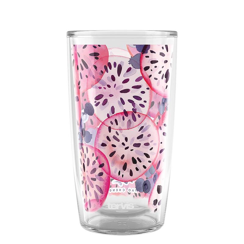 Tervis Yao Cheng Chilled Fruit Blueberry Dragonfruit Made in USA Double Walled Insulated Travel Tumbler, Blueberry Dragonfruit - 16oz