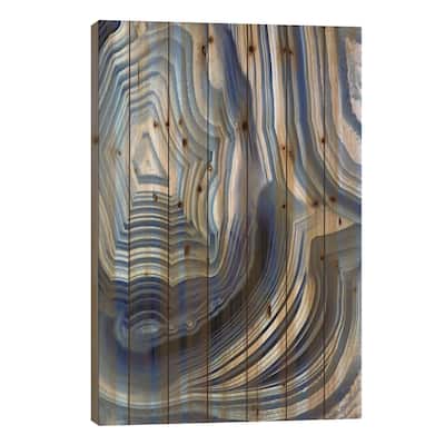 Agate Indigo I Print On Wood by Danielle Carson - Multi-Color