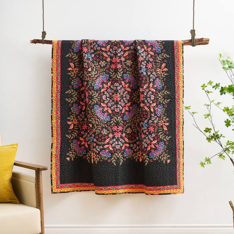 Greenland Home Fashions Jessa Cotton Blend Throw Quilt