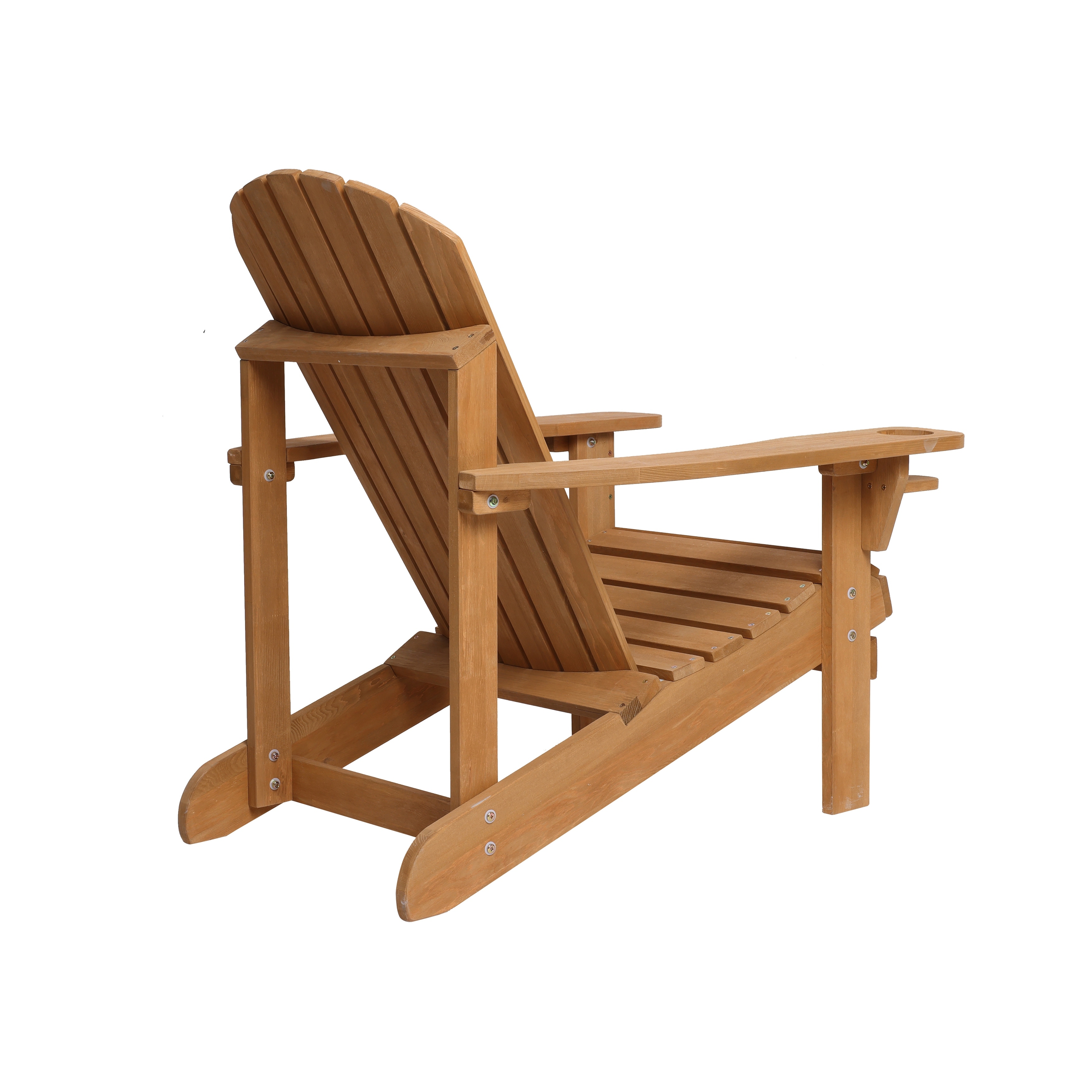 Wooden rocking chair on sale with cup holder