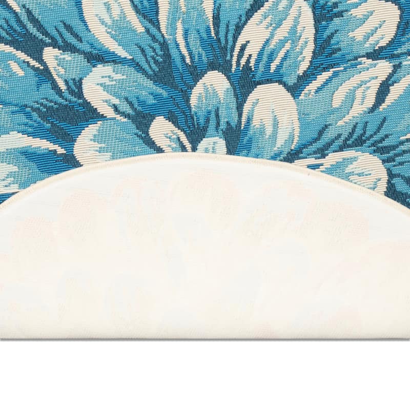 Liora Manne Esencia Mum Indoor/Outdoor Mat Blue 3'3"x3'3"