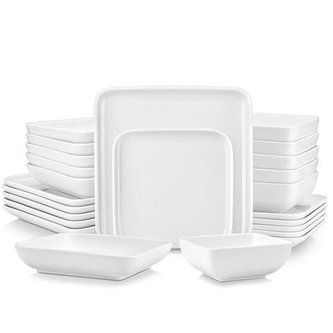 MALACASA Ivy Series Square Dinnerware Set