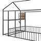 preview thumbnail 17 of 32, Metal Full Size Bed House Bed with Desk,Smart Storage and USB Ports,Kids Bed Design