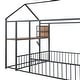 preview thumbnail 30 of 30, Metal House Bed Frame with Functional Desk Power Outlets and USB Ports