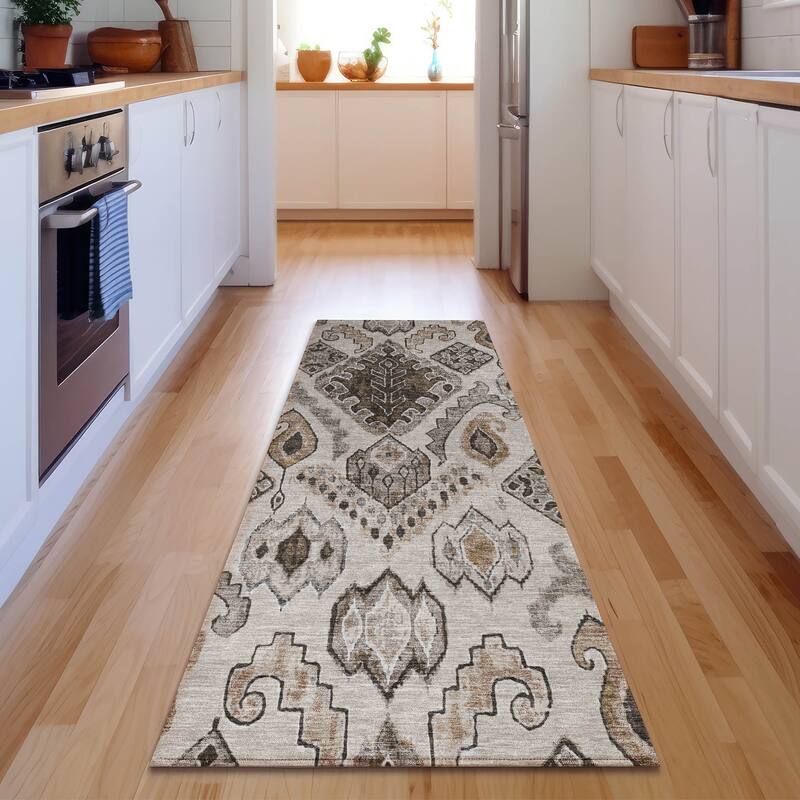 Premium Washable Super Soft Global Moroccan Mayfield Rug - Brown - 2' 3" x 7' 6" - Runner