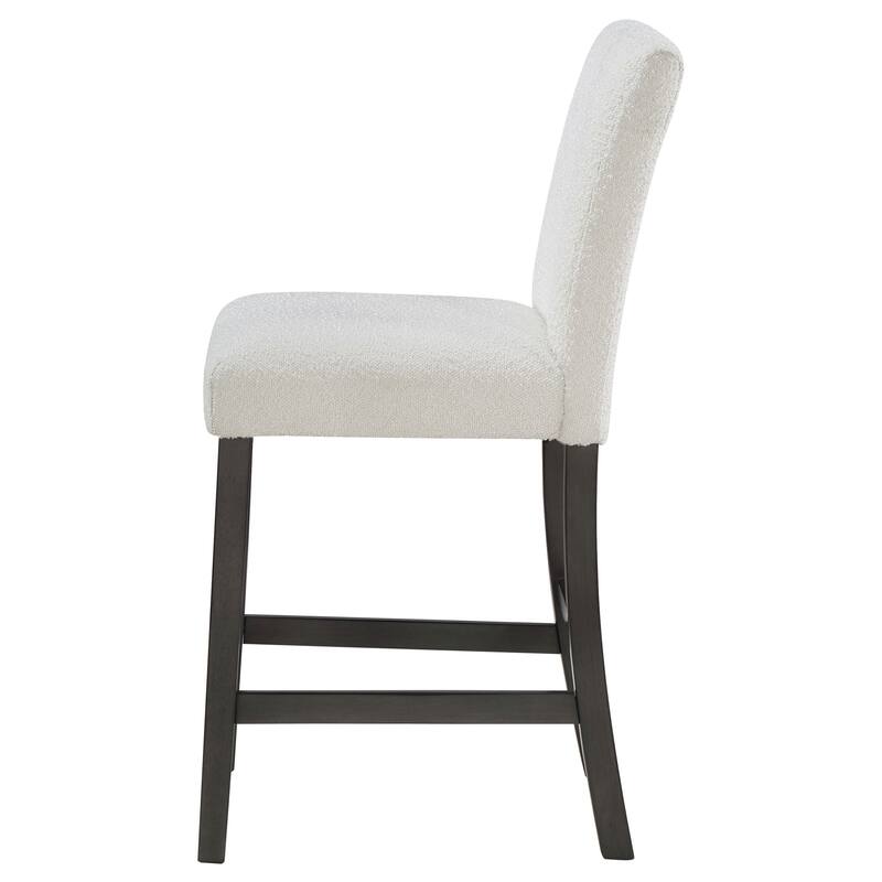 Alba Boucle Upholstered Counter Height Stools (Set of 2)