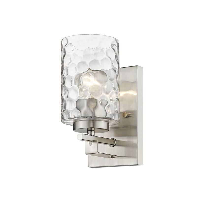 Transitional Hardwired Wall Sconce Light Fixture with Clear Glass Shade and Dimmable Damp Rated - 9.5" H x 4.75" W x 5.75" D