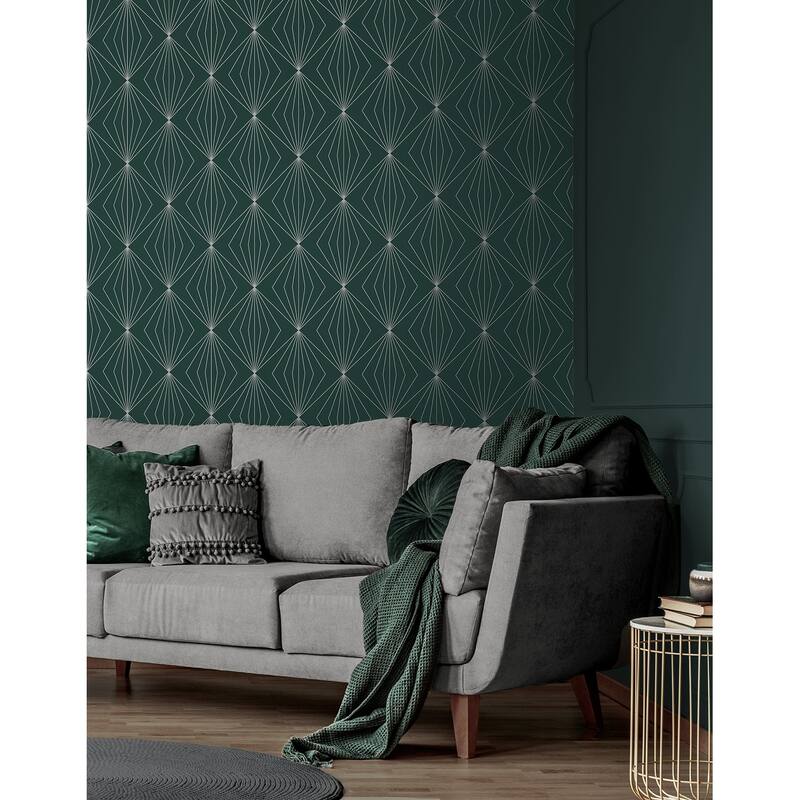 Seabrook Designs Diamond Vector Non-Woven Unpasted Wallpaper