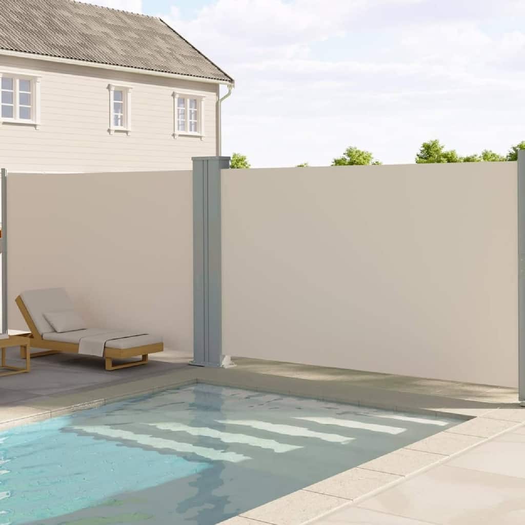 71 in x236 in Retractable Side Awning, Privacy Screen Protection Awning for Patio, Balcony and Pools - N/A