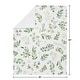 preview thumbnail 4 of 3, Floral Leaf Girl Baby Receiving Security Swaddle Blanket - Green White Boho Watercolor Botanical Woodland Tropical Garden