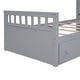 preview thumbnail 14 of 46, L-shaped Space-Saving Twin Loft and Twin Platform Bed with 7 Drawers and Full Guardrail,Loft and Platform Bed