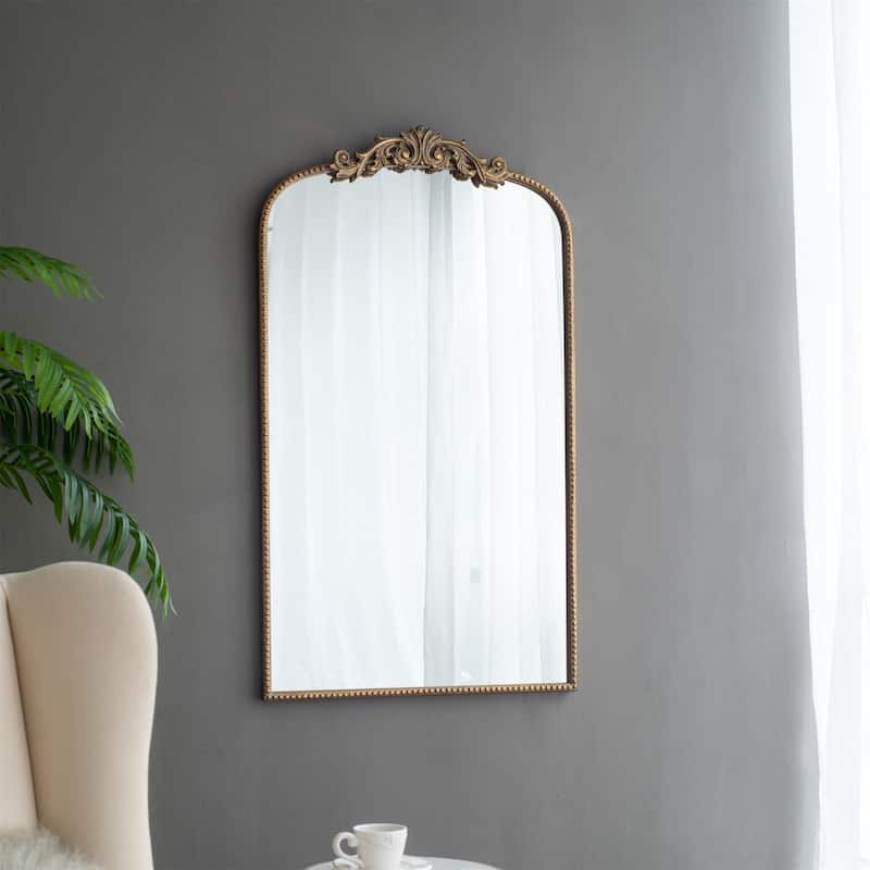 Classic Design Mirror with and Baroque Inspired Frame - Gold