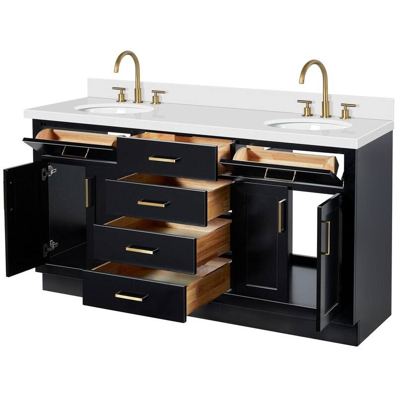 Ariel T067DWQOVO Hepburn 67" Free Standing Double Oval Basin Vanity