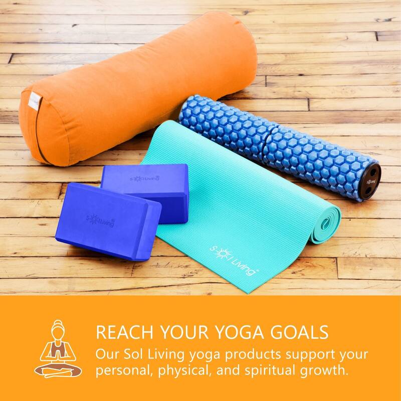 Sol Living Exercise Non Slip Foam Yoga Block 4" x 6" x 9" - 2 Pack