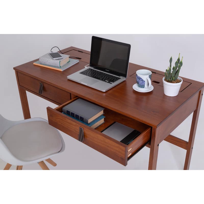 Copper Grove Rivne Modern Sturdy Home Office Wood Desk with Drawers and Compartments