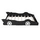 preview thumbnail 6 of 23, Full Size Race Car-Shaped Platform Bed with Wheels Wooden Platform Bed Frame with Support Slats, Twin Floor Bed