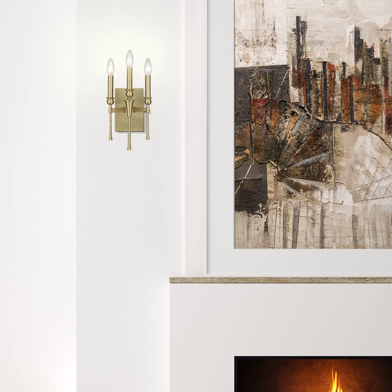 Golden Lighting Landon 3-light Wall Sconce in Brushed Champagne Brass