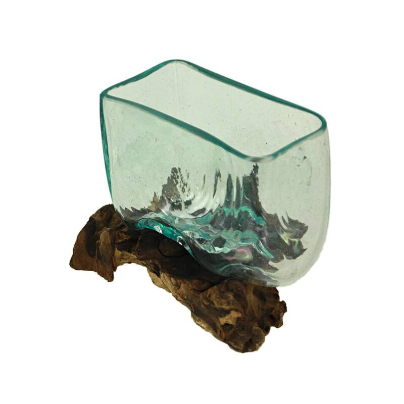 Teak Driftwood Decorative Bowl/Vase - 5.75" High - Home And Patio