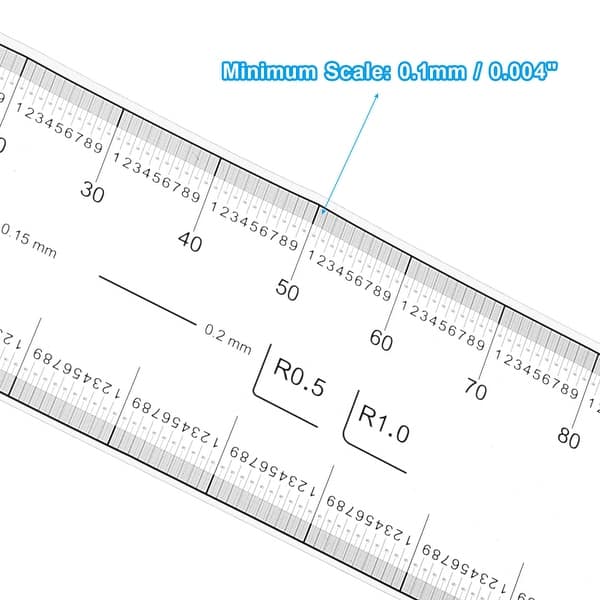 Number R Line Ruler Film Flexible Ruler with R Angle and Width Lines PET Plastic Folding ...