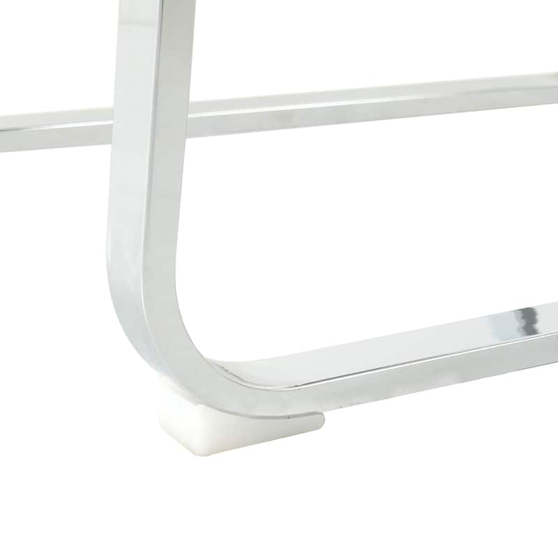 Modern 2 Piece PU Kitchen Dining Chairs with Cushions, Metal Legs, Backrests for Dining Room Kitchen Living Room Bedroom
